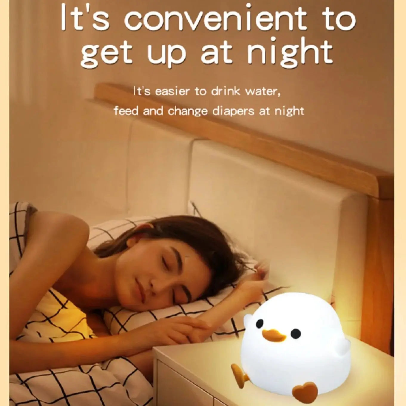 LAMP LED Night Light Cute Duck Cartoon Animals Silicone Lamp USB Rechargeable