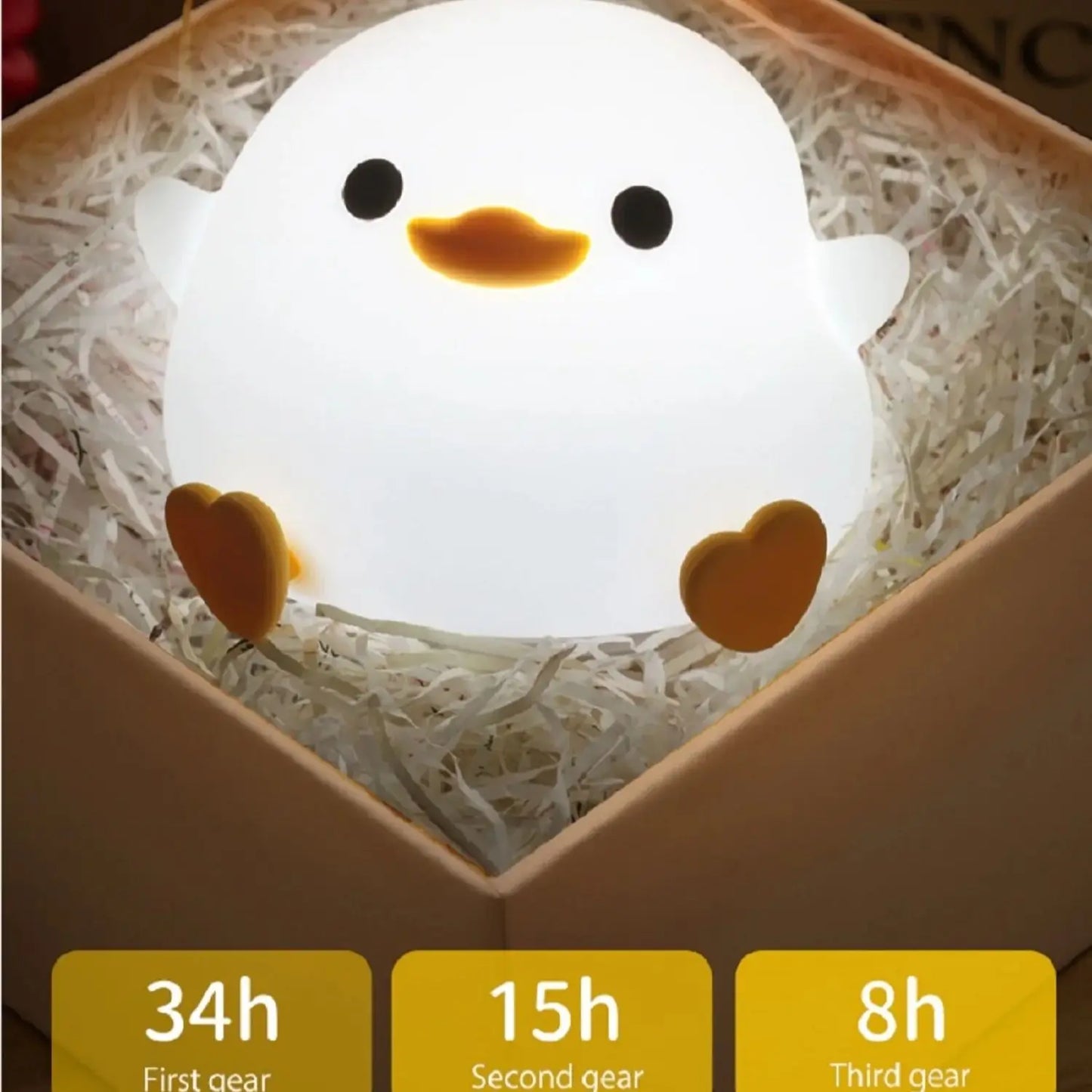 LAMP LED Night Light Cute Duck Cartoon Animals Silicone Lamp USB Rechargeable