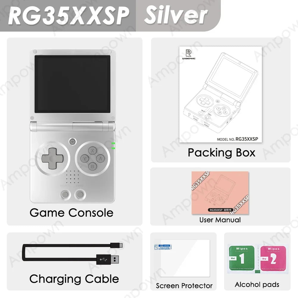 ANBERNIC RG35XXSP Handheld Game Console 3.5" screen Retro Video Games Gifts