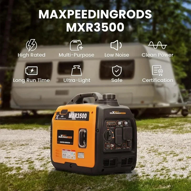 3500 Watt Generators Portable Gas Generator Inverter Quiet for Home and Camping